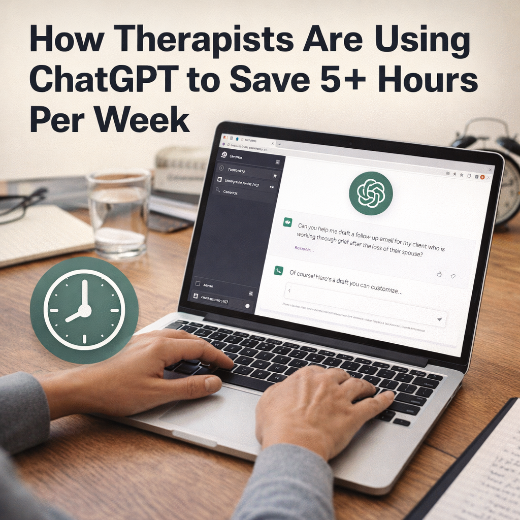 ChatGPT generating therapy session note template