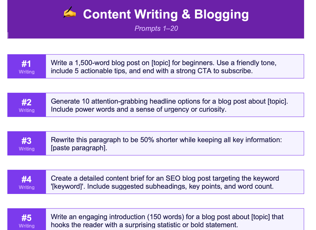writing prompts
