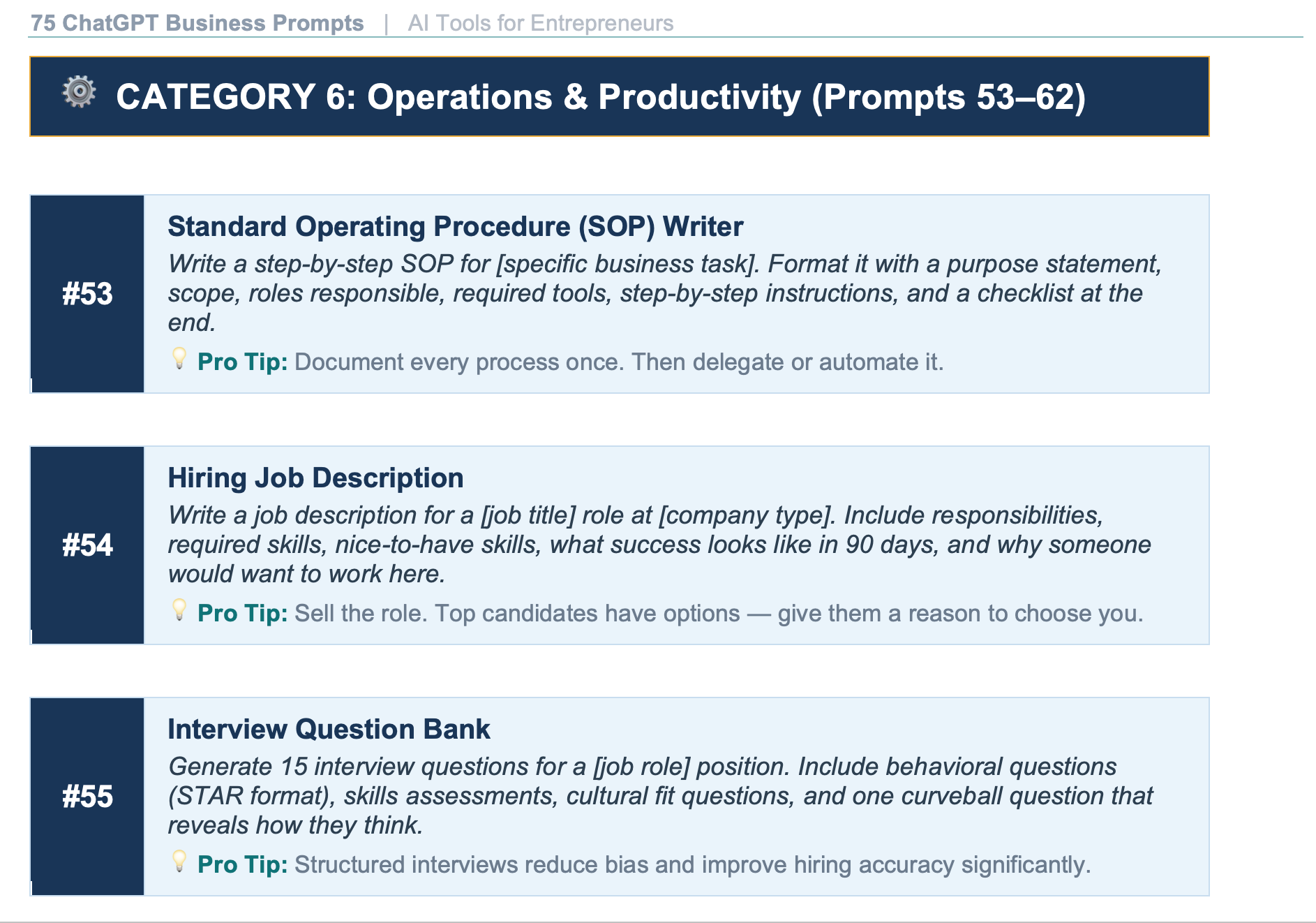 ChatGPT prompts download
