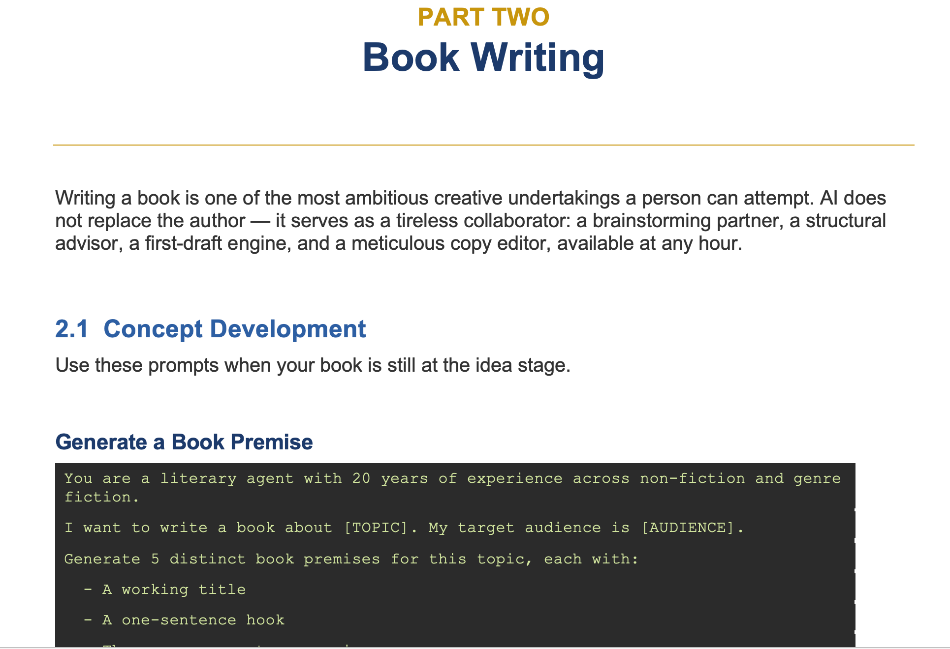 ai writing prompts