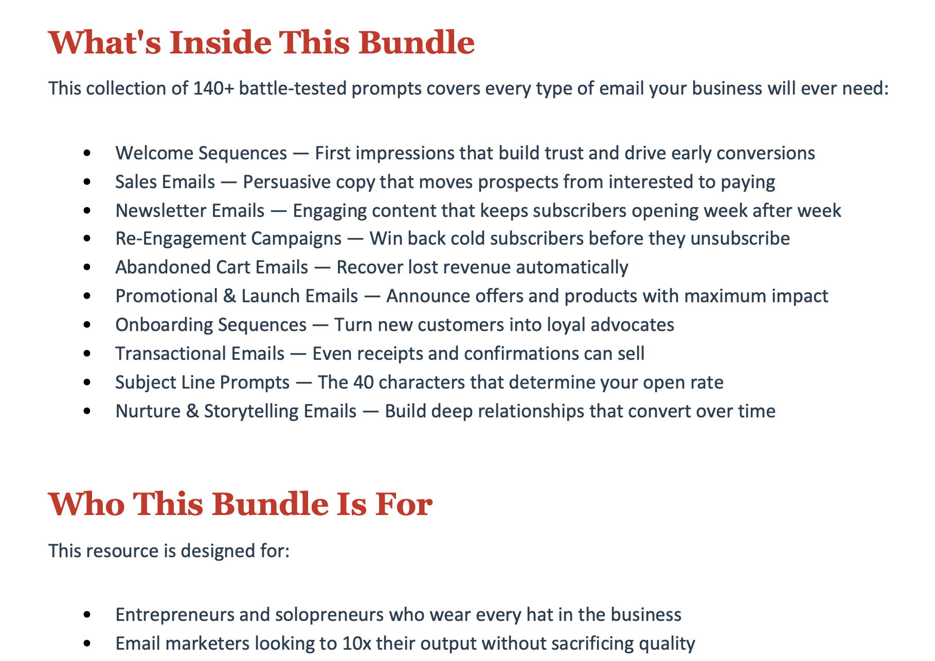 email marketing prompts