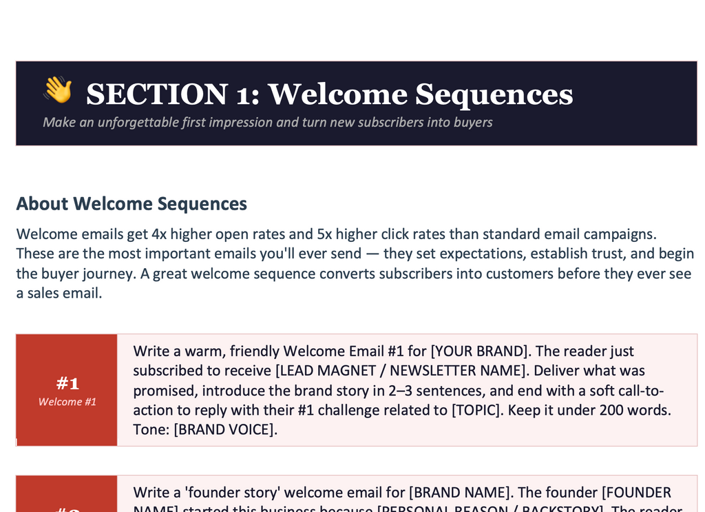 email marketing prompts