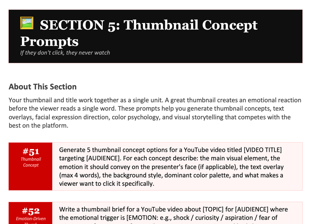 ChatGPT YouTube script prompts