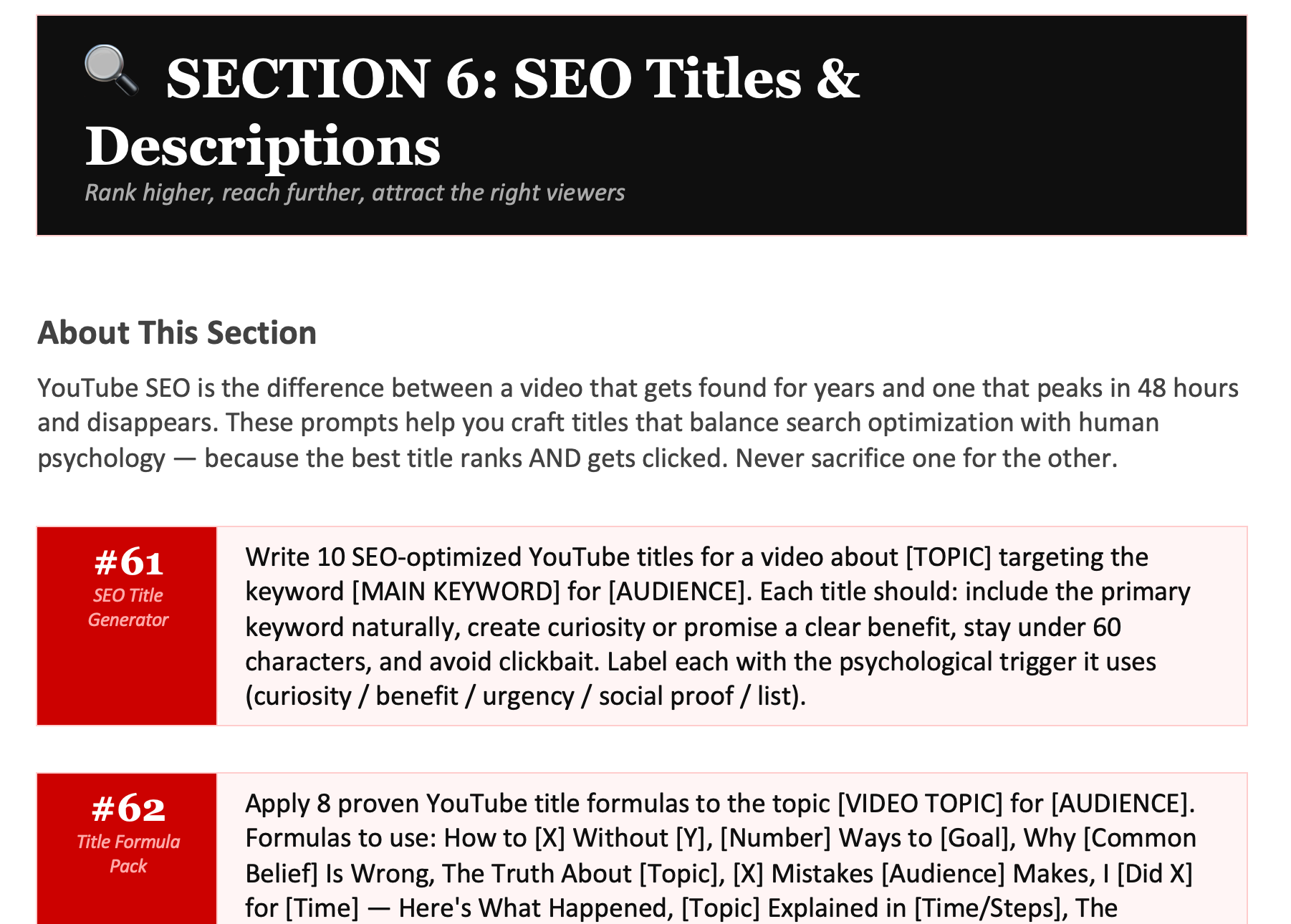 never run out of content ideas YouTube