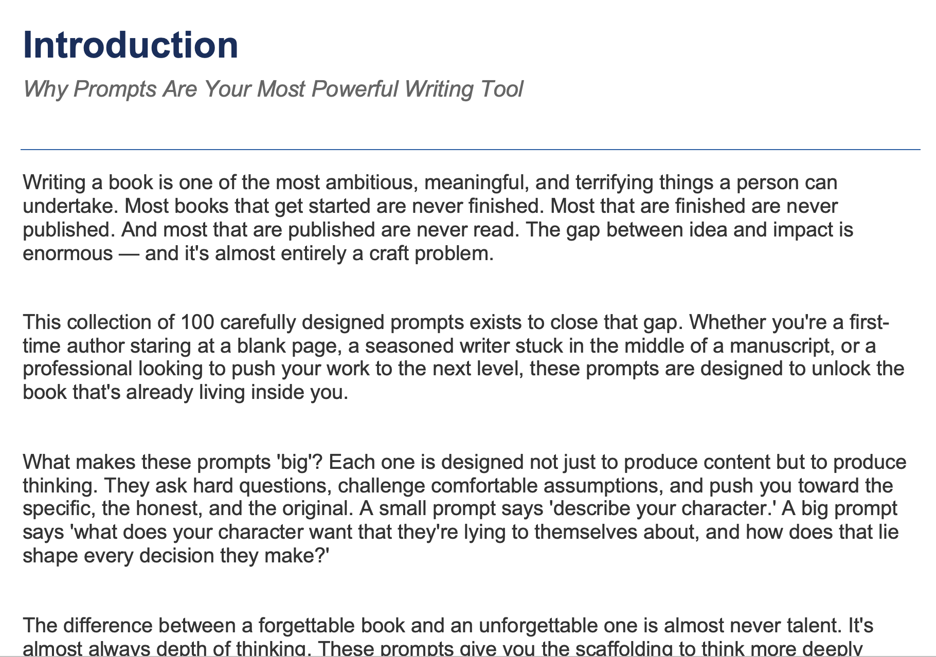 creative writing prompts