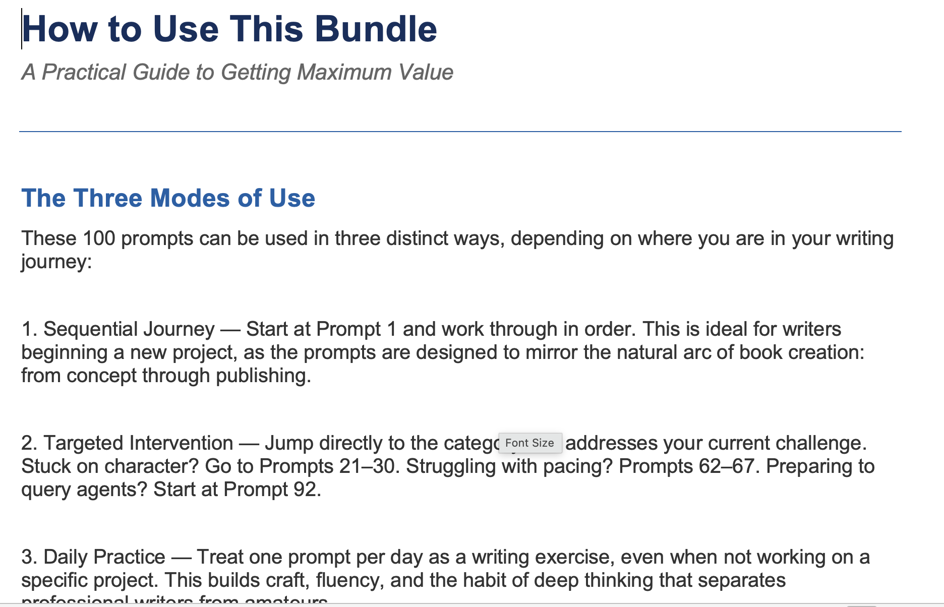 writing a novel prompts