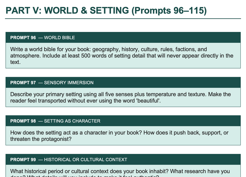writing prompts for beginners